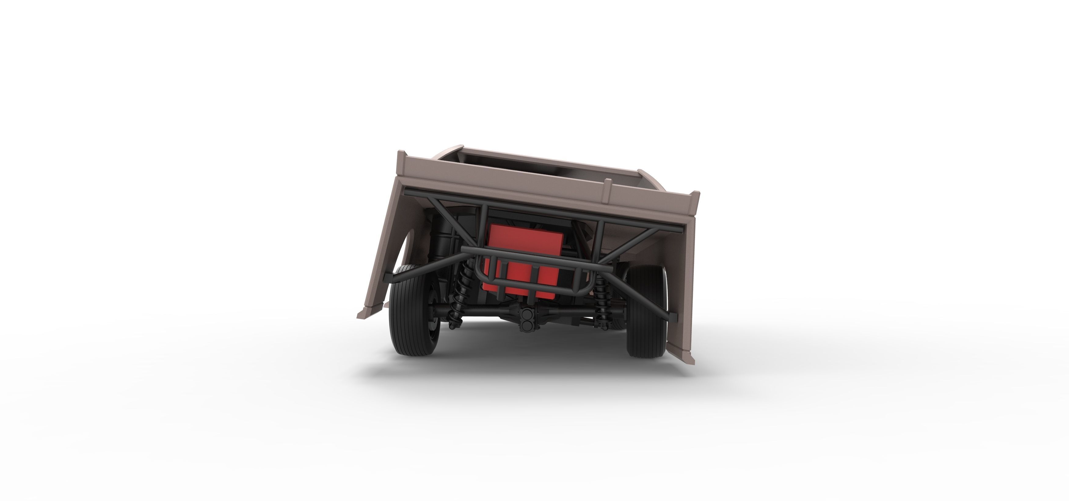 Dirt Modified Super stock car while turning Scale 1 to 25 3D print model_16