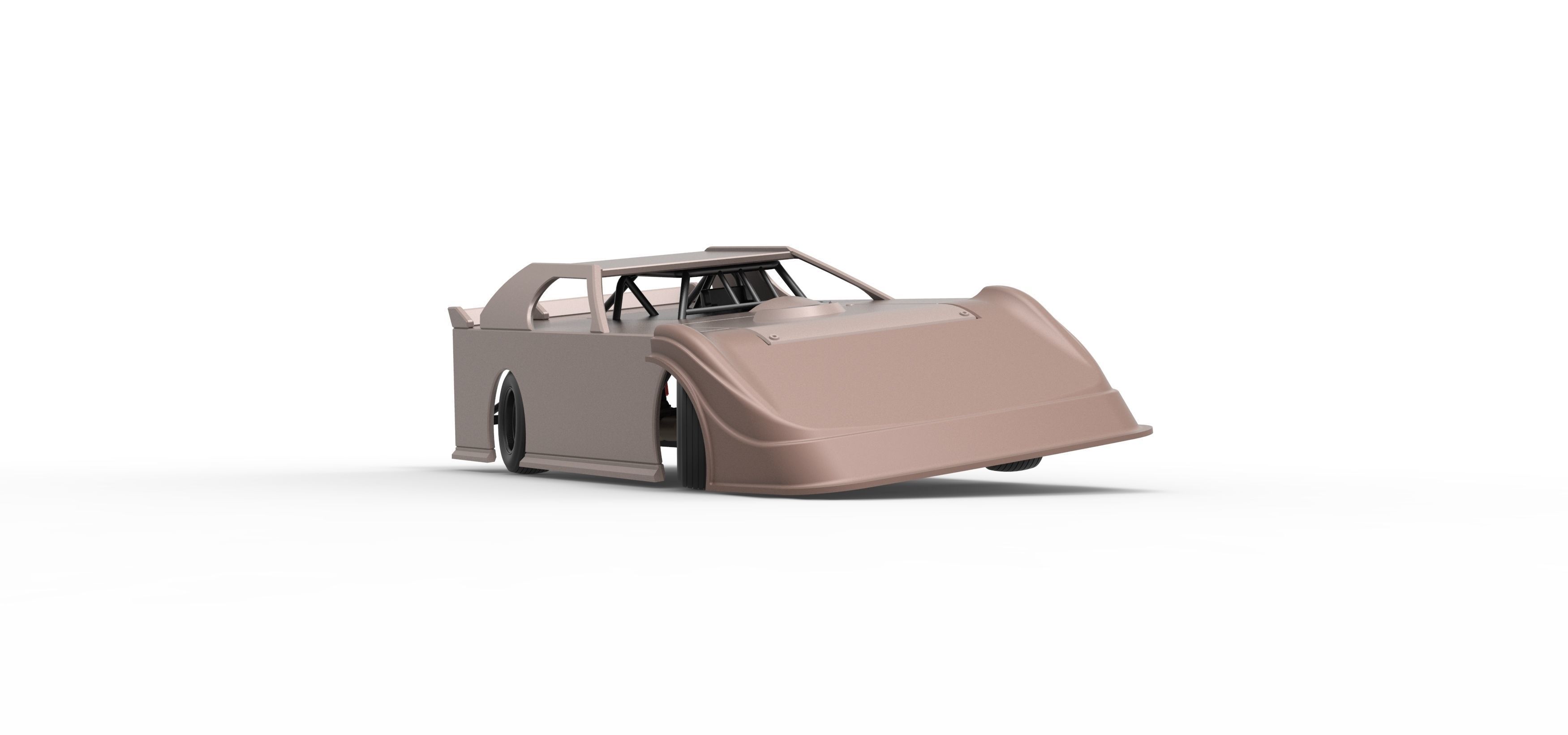 Dirt Modified Super stock car while turning Scale 1 to 25 3D print model_27