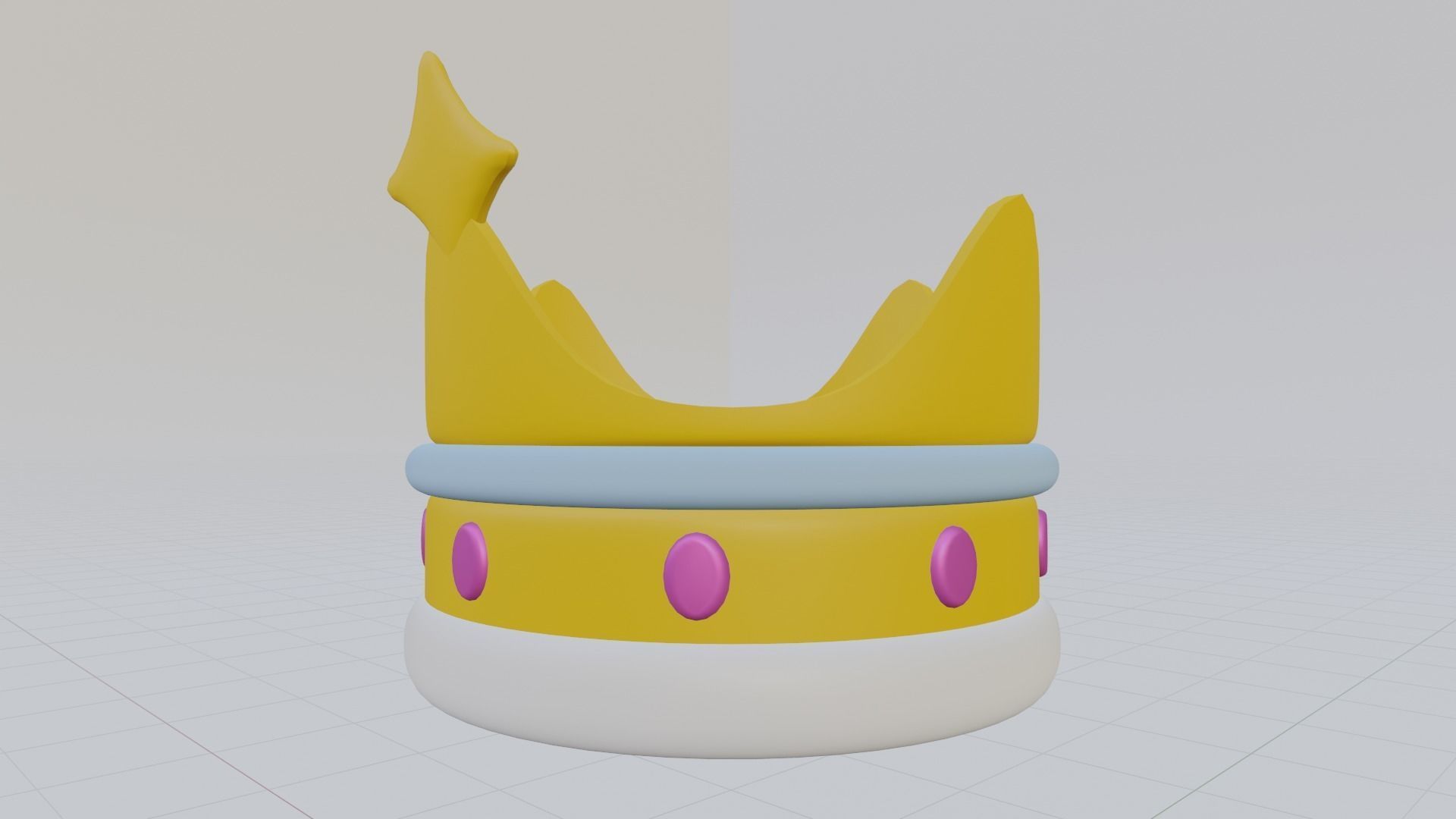 Low Poly Crown Low-poly 3D model_1