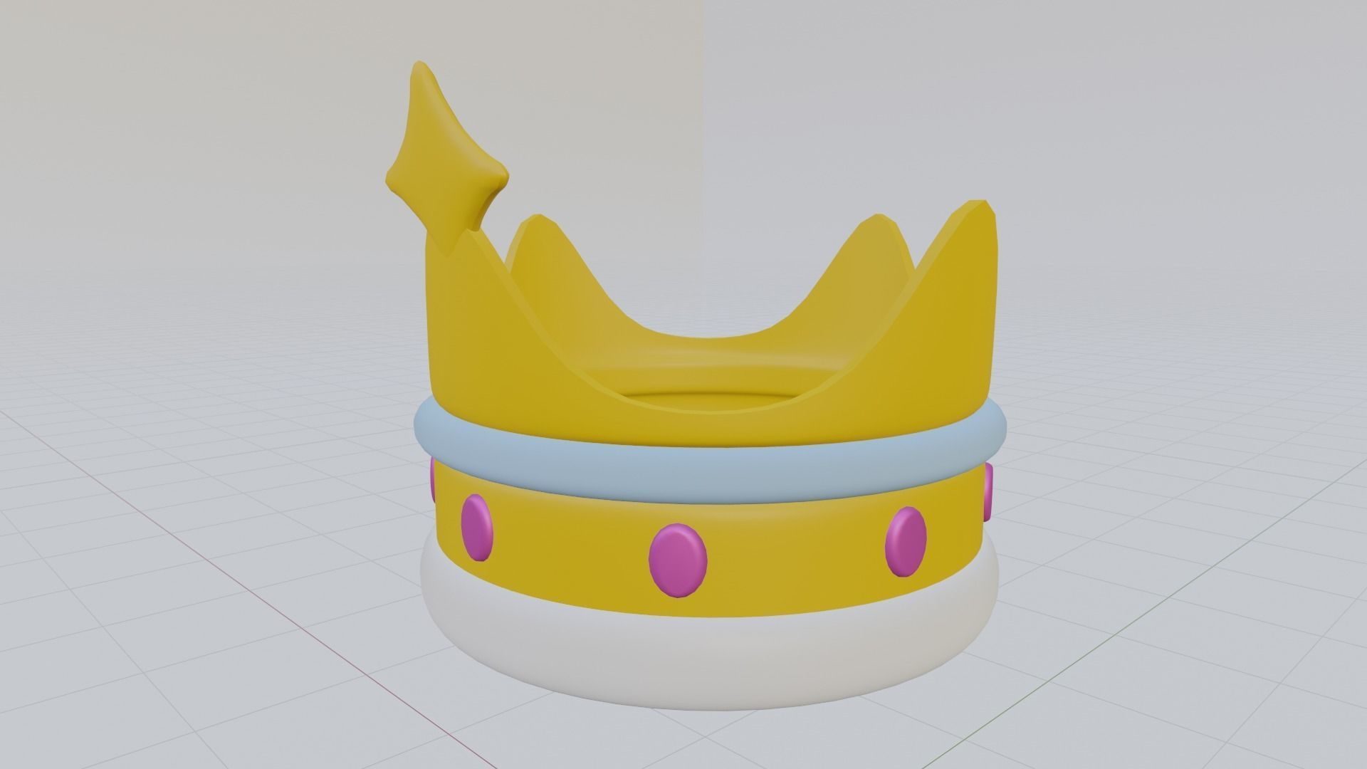 Low Poly Crown Low-poly 3D model_2