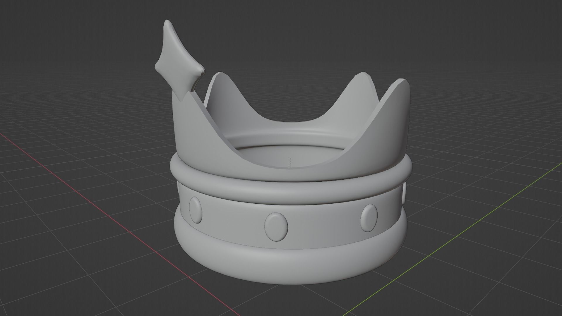 Low Poly Crown Low-poly 3D model_5