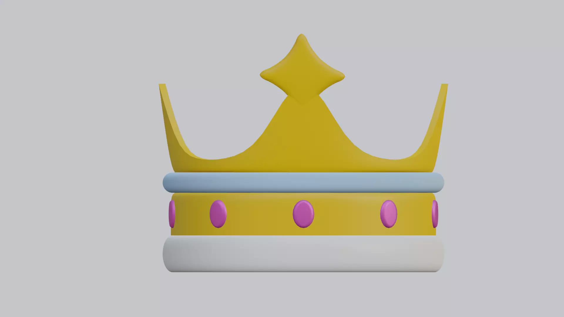 Low Poly Crown Low-poly 3D model_0