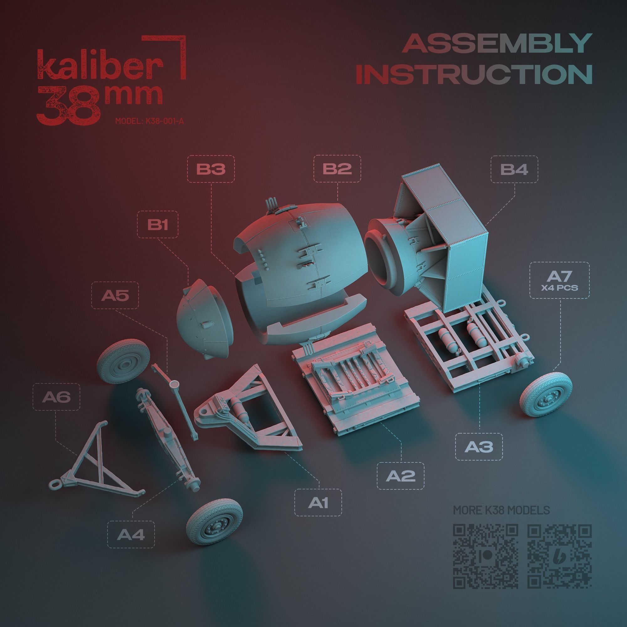 US MARK III A-BOMB FATMAN ON TRAILER - LEGACY EDITION - 3D print model_4