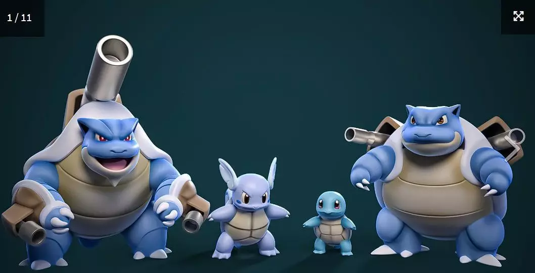 Squirtle Evolutions 3D print model_0