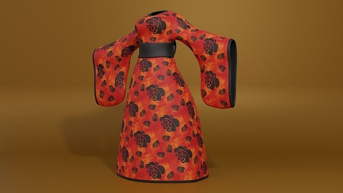 Chinese Traditional Hanfu Low-poly 3D model