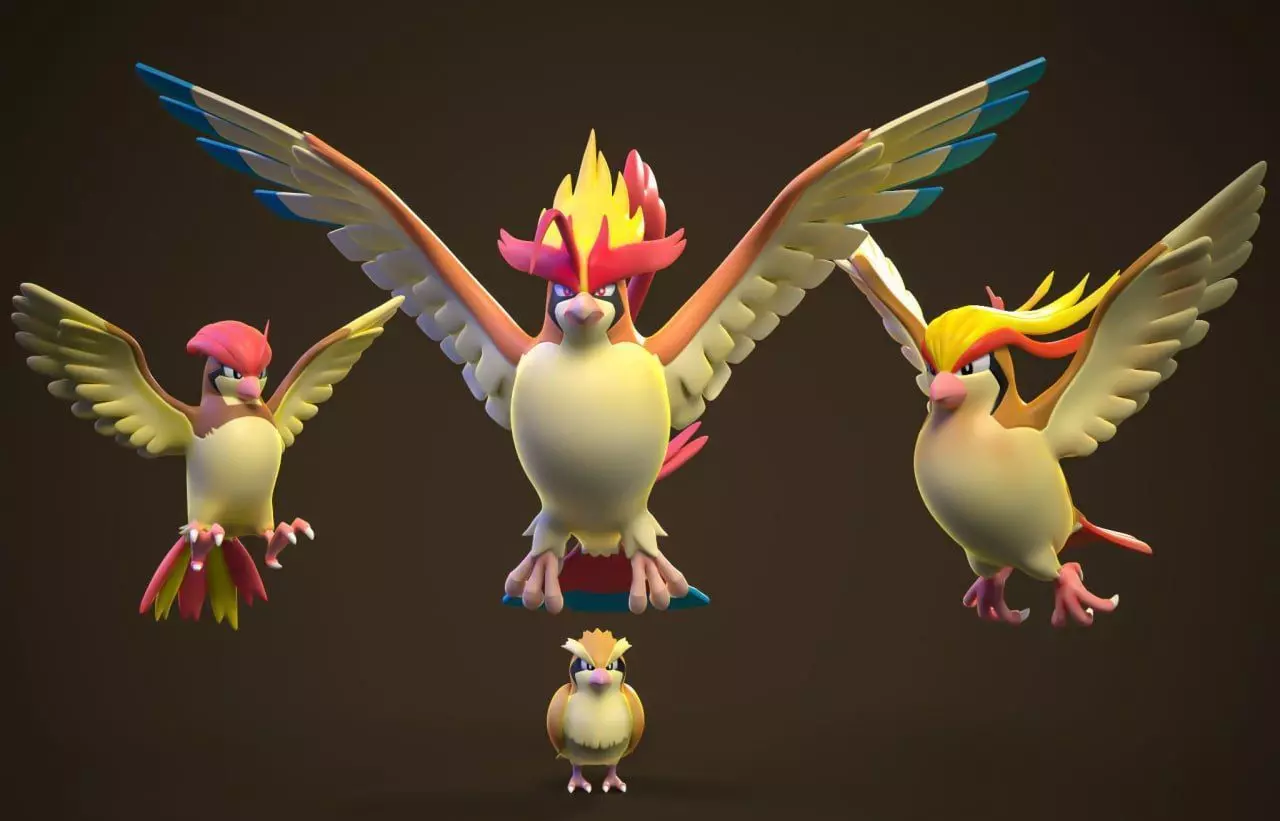 Pidgey Evolutions 3D print model_0