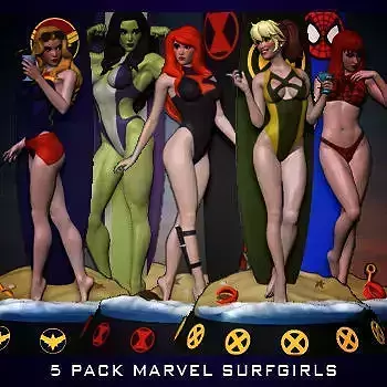 SURFING GIRL - 5 PACK