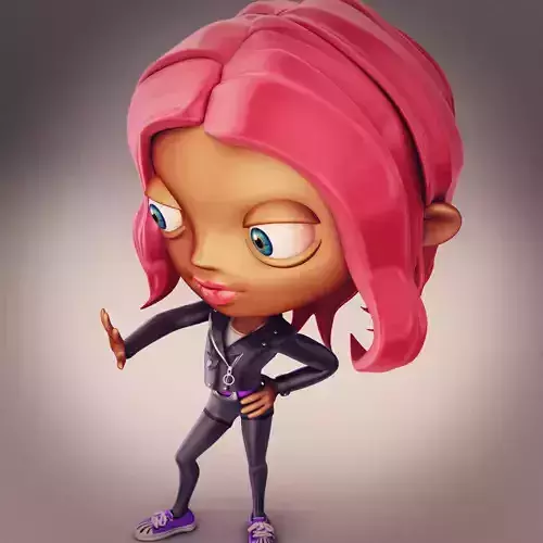 Doll rigged 3D model