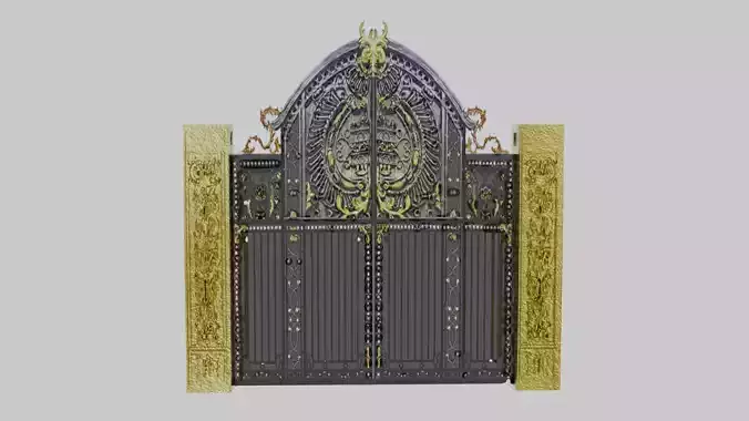 Royal gate with gold sides
