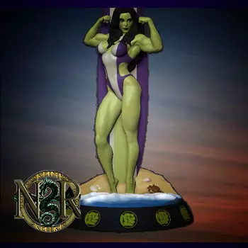 SURFING GIRL - SHEHULK 3D print model_0