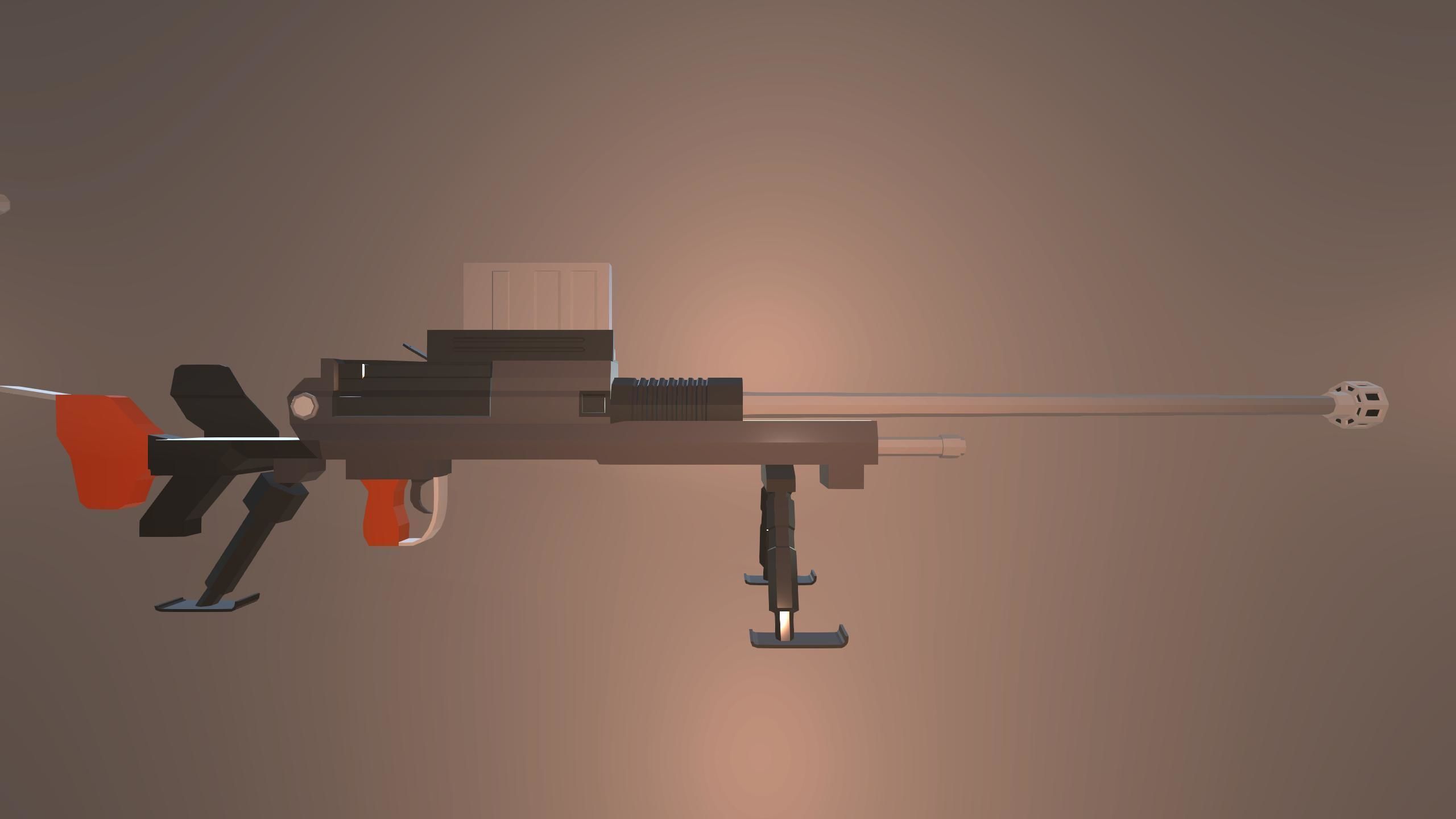 WWII Low Poly Weapons Pack Low-poly 3D model_1