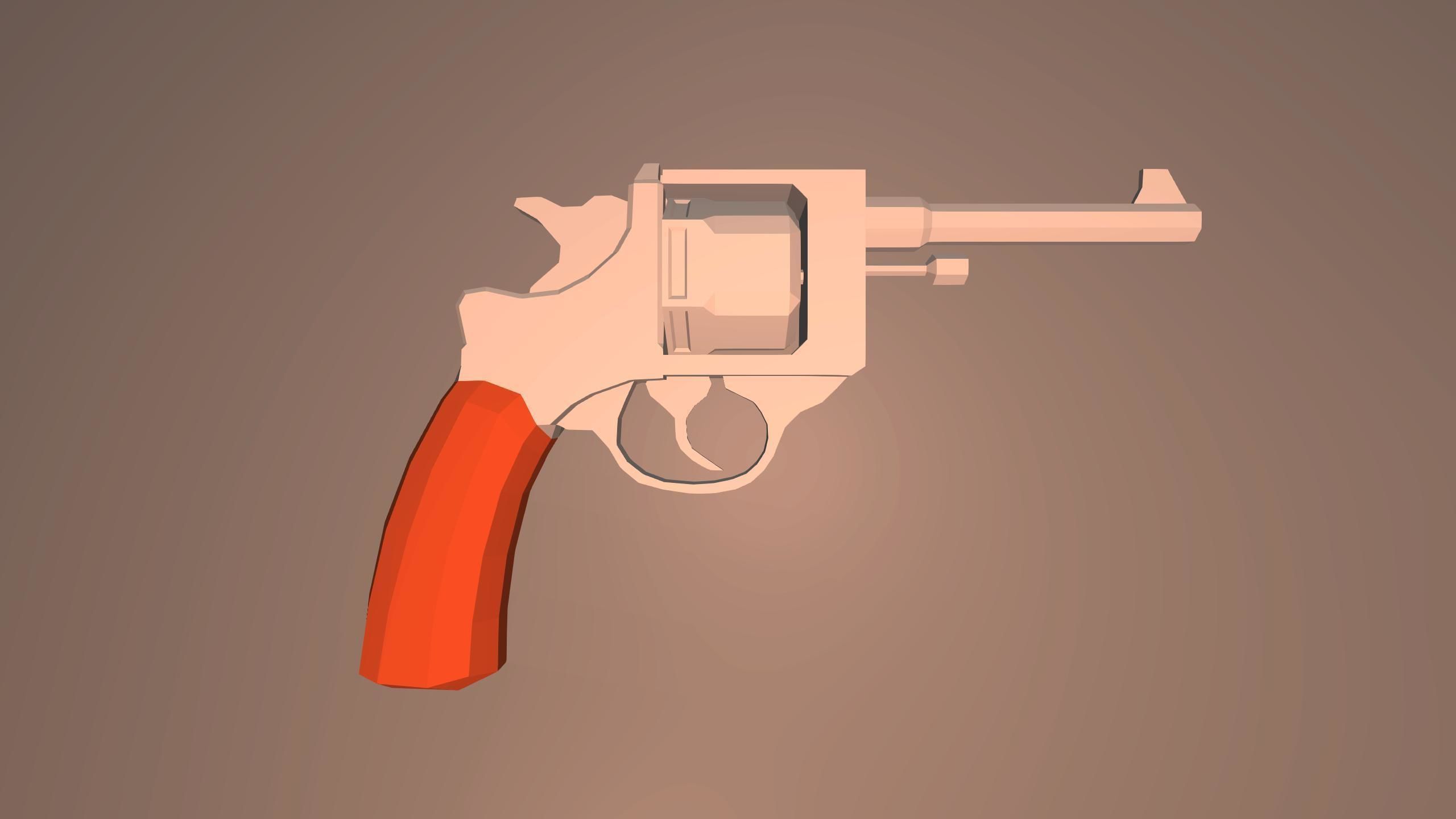 WWII Low Poly Weapons Pack Low-poly 3D model_5