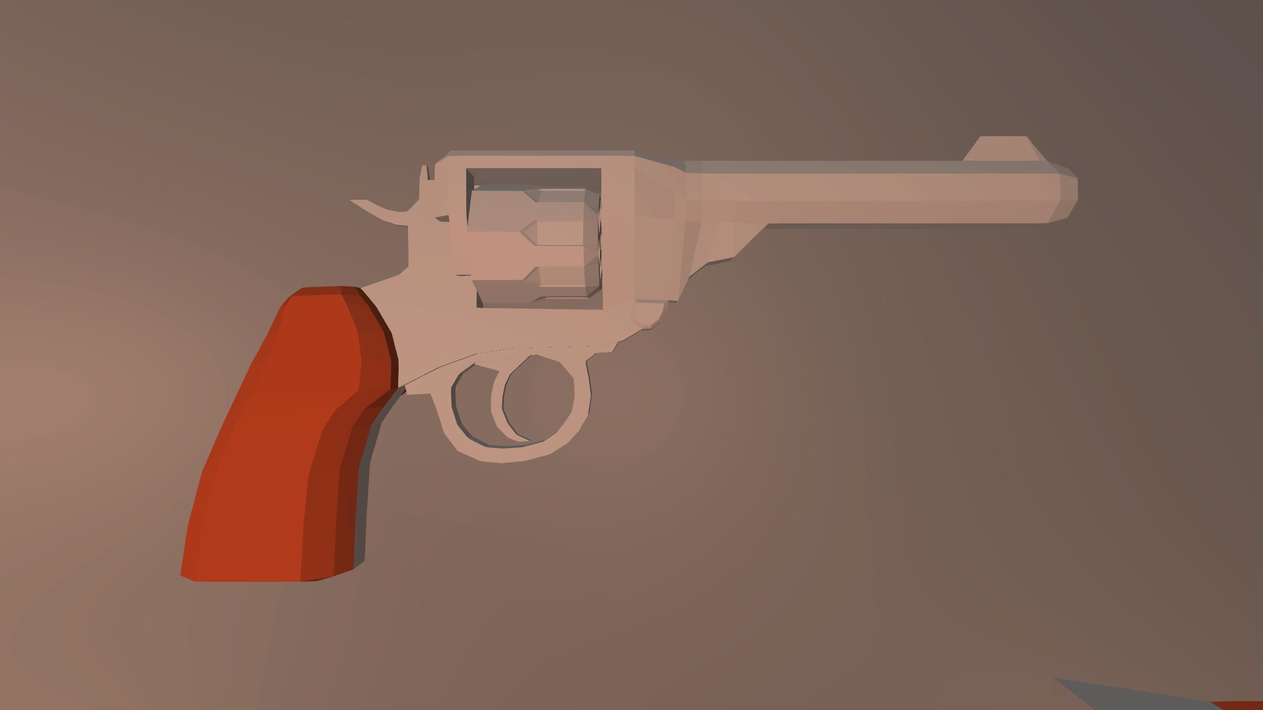 WWII Low Poly Weapons Pack Low-poly 3D model_6
