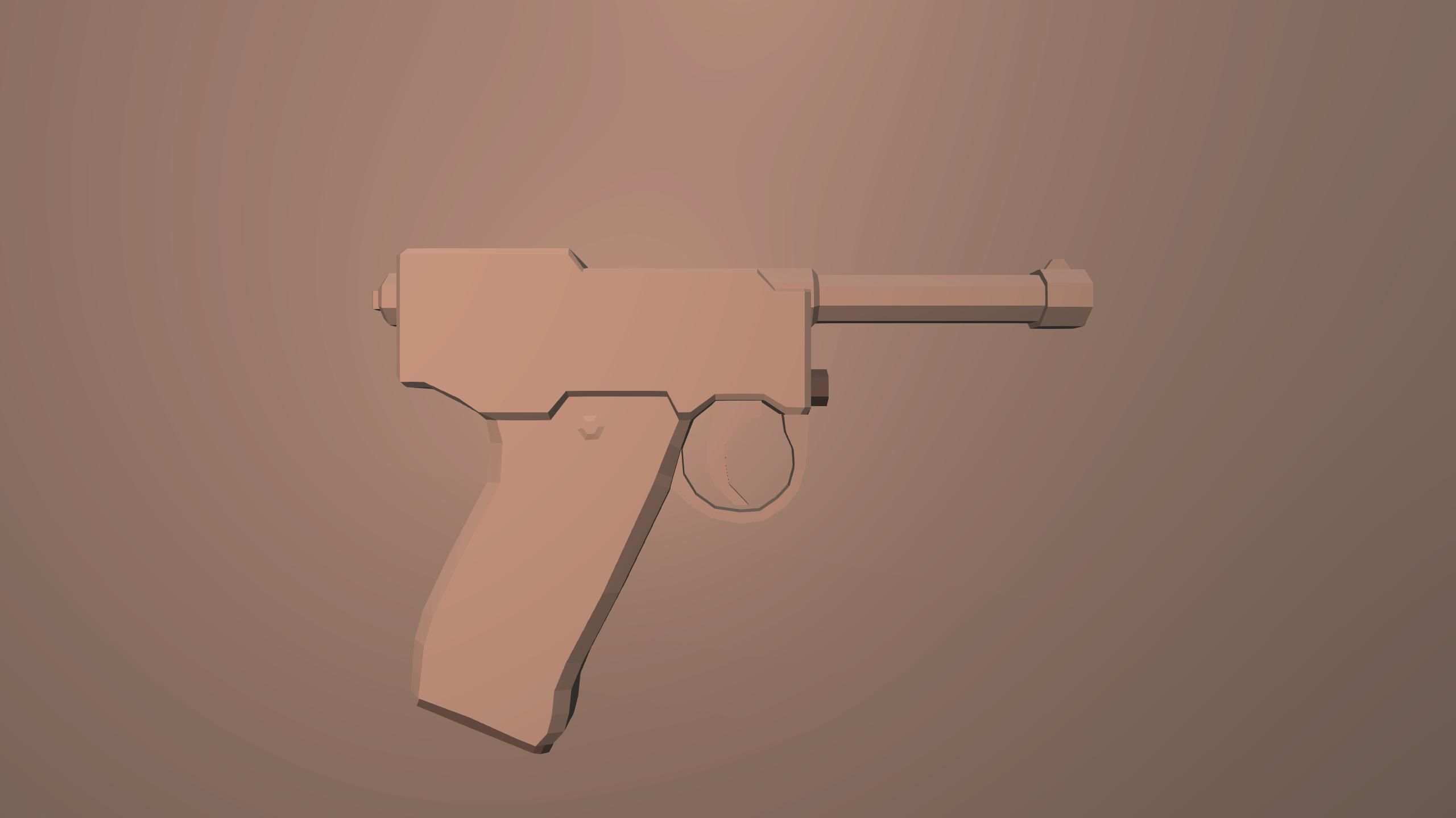 WWII Low Poly Weapons Pack Low-poly 3D model_4