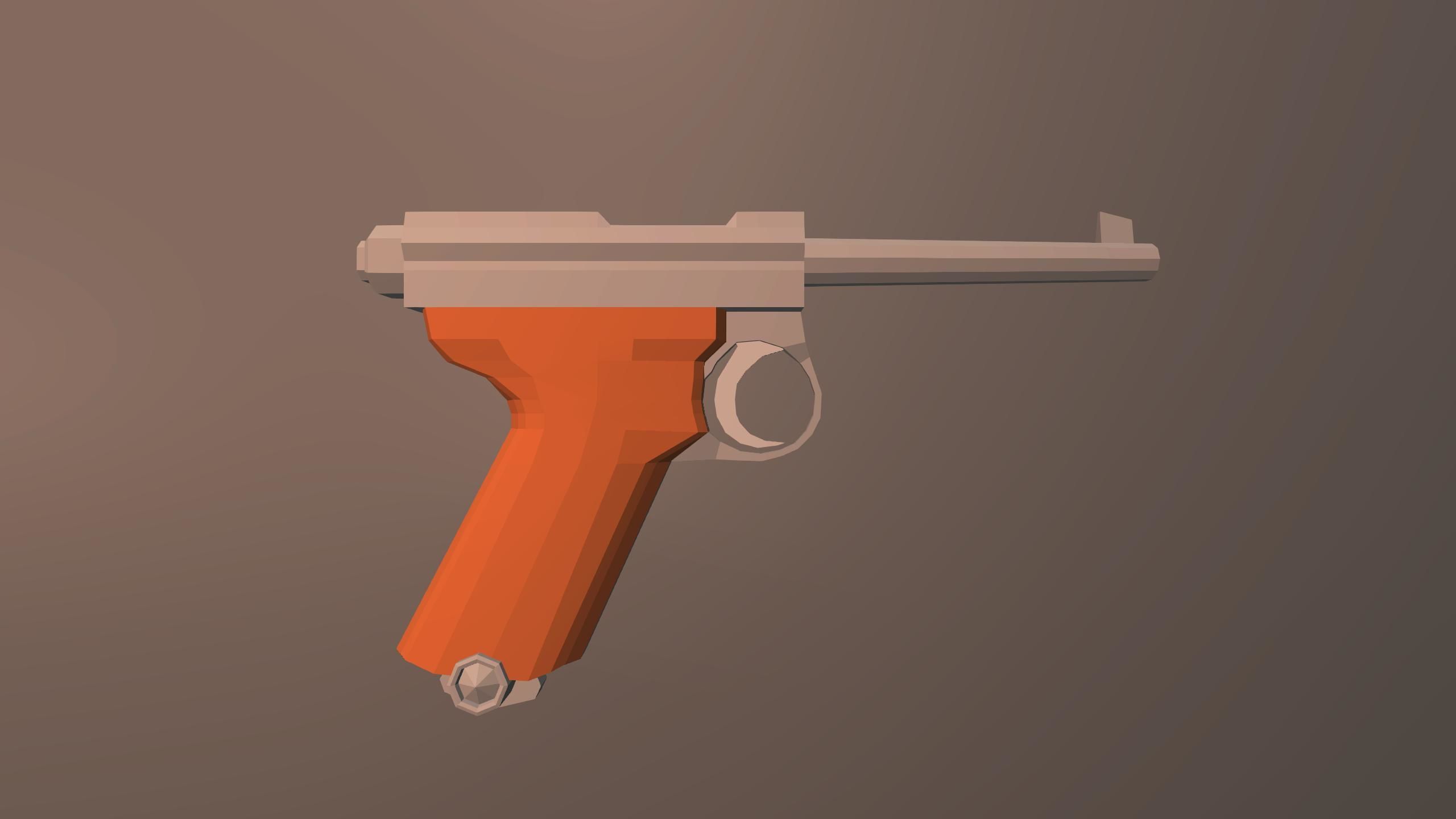 WWII Low Poly Weapons Pack Low-poly 3D model_8