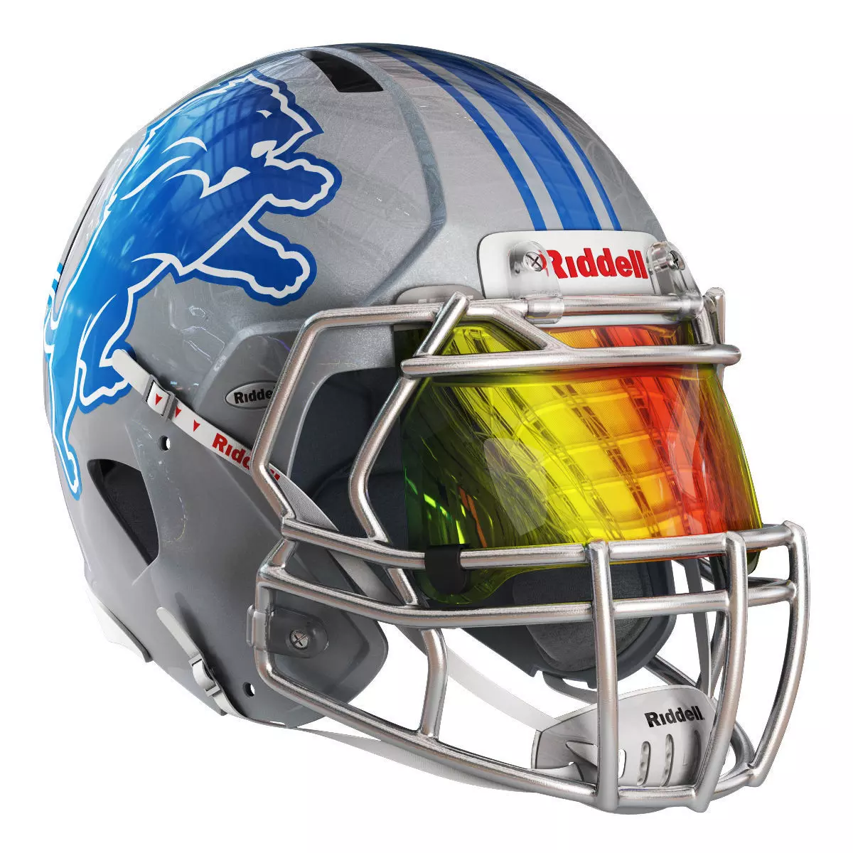 Riddell speed helmet detroit lions 3D model_0