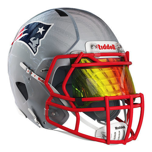 Riddell speed helmet new england patriots 3D model