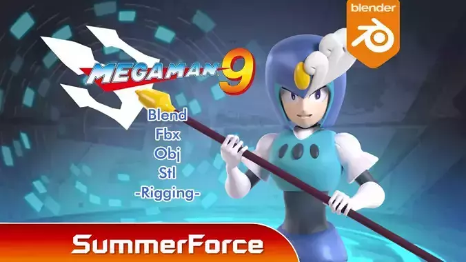SplashWoman - Megaman 9 3D model
