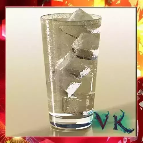 Photorealistic Glass Iced Drink 02 3D model