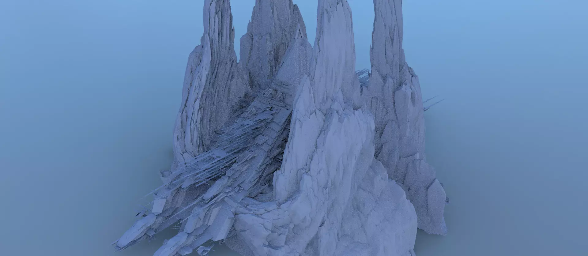 High Priest Imhotep cliffs 3D model_0