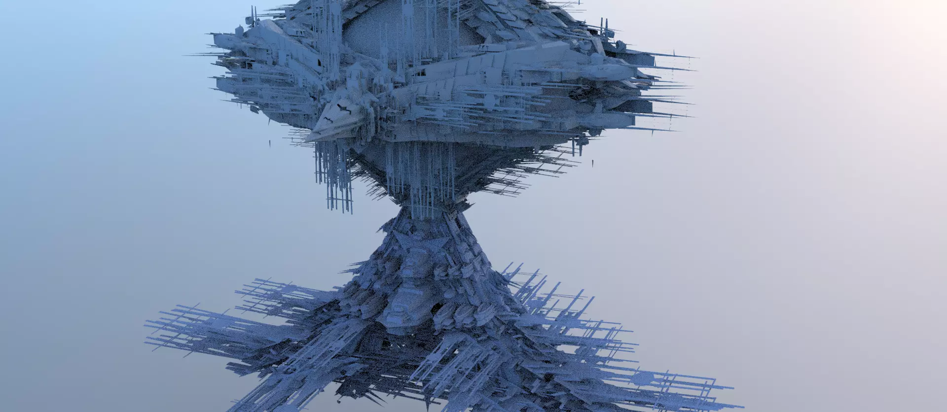 Priest Imhotep returns pyramid ship 3D model_0