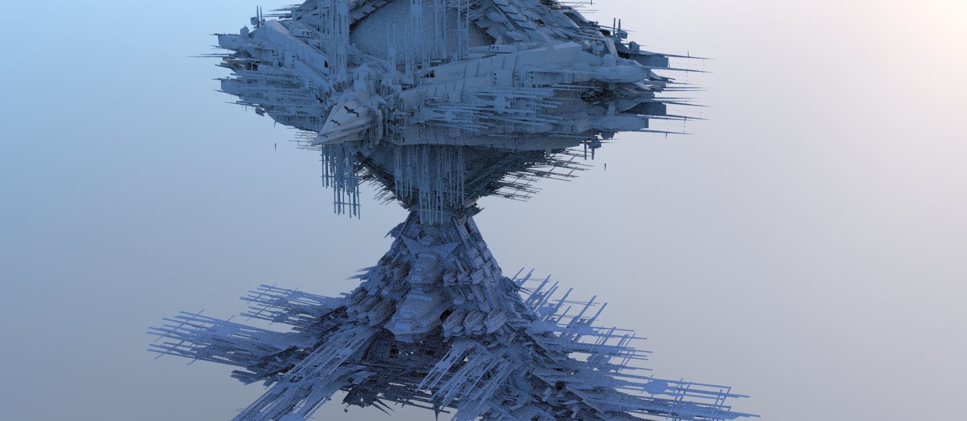 Priest Imhotep returns pyramid ship 3D model_1