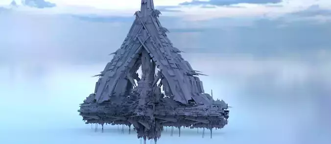 Tefnut Goddess pyramid top Low-poly 3D model