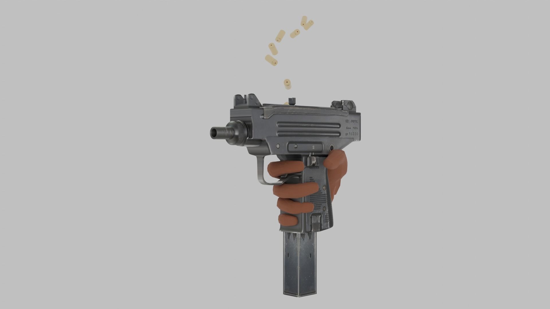 Uzi GameObject 3D model rigged | CGTrader
