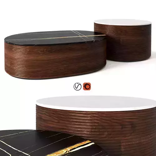 Milla  Waves Coffee Table ML 3D model