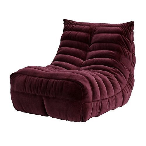 Armchair togo 3D model 4