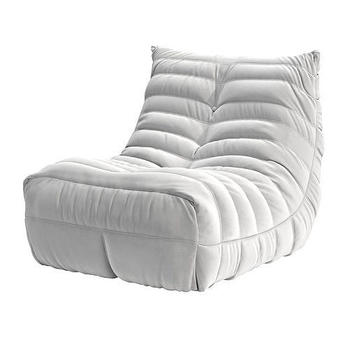 Armchair togo 3D model 5