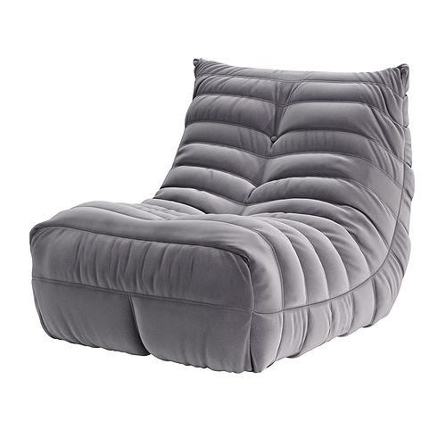 Armchair togo 3D model 6