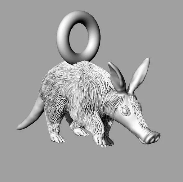 Aardvark Pendant 3D print model