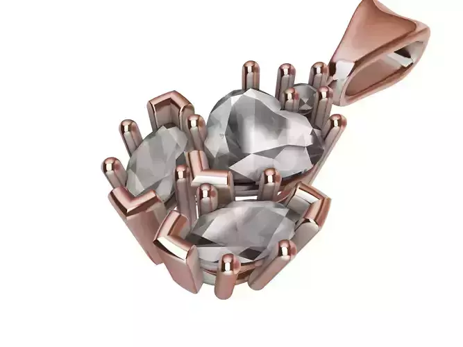 Heart Marquise Pendant 3D print model