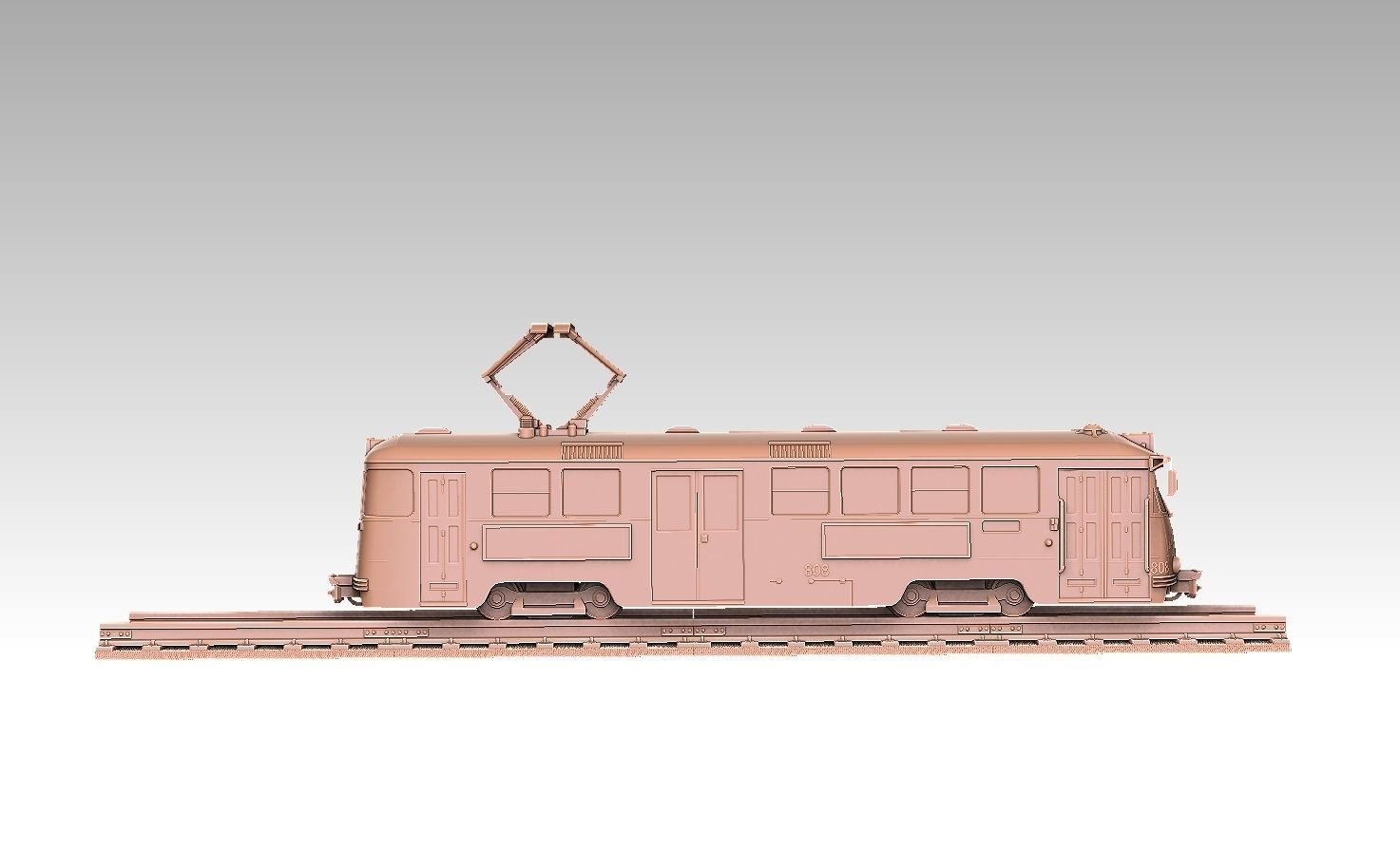 Swedish M29 Tram 3D print model_8
