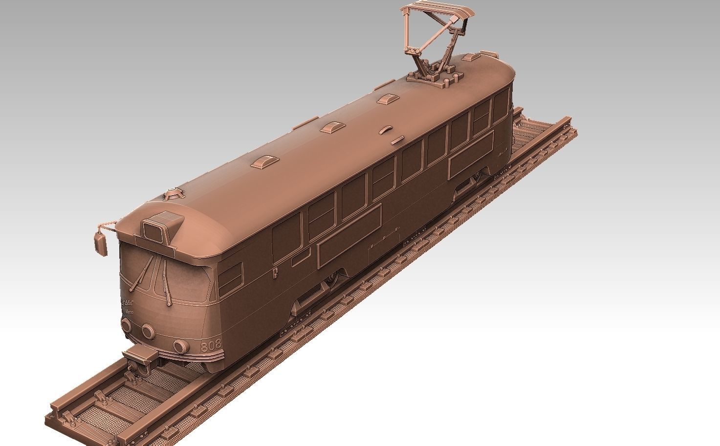 Swedish M29 Tram 3D print model_14