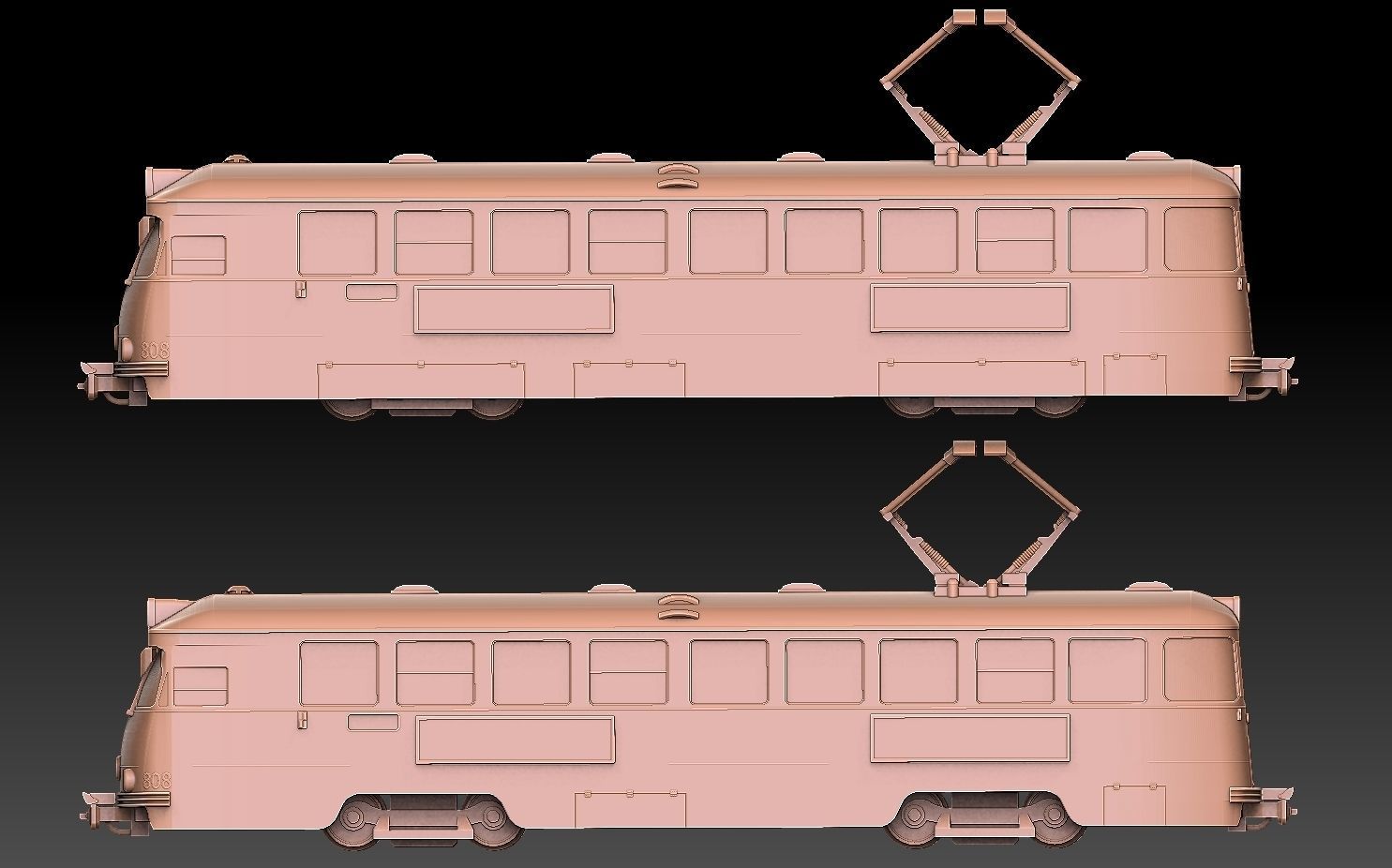 Swedish M29 Tram 3D print model_4