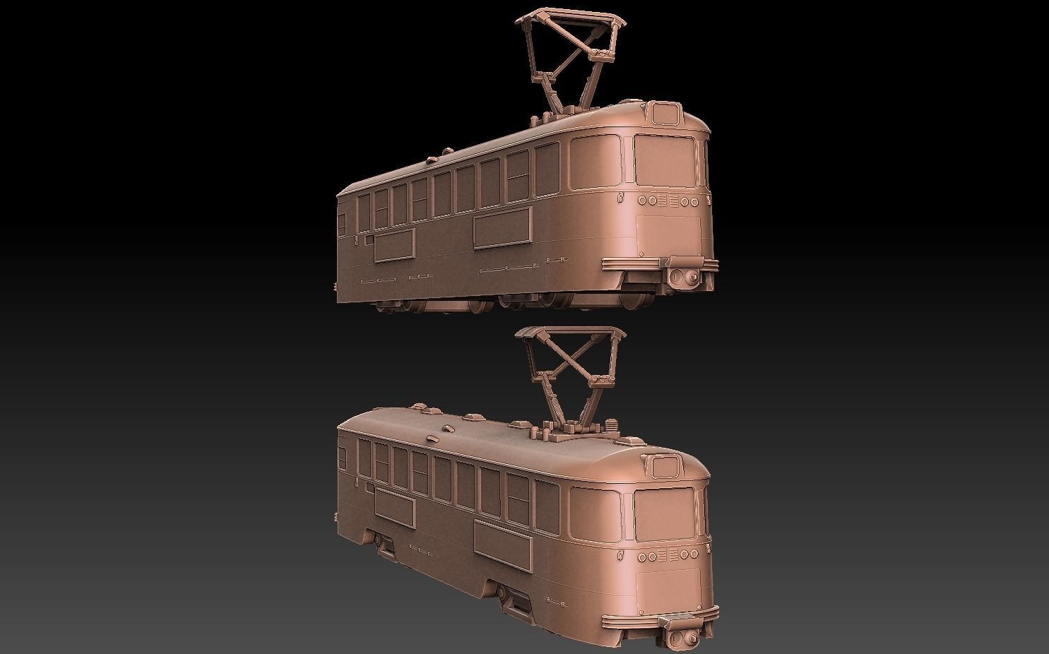 Swedish M29 Tram 3D print model_5