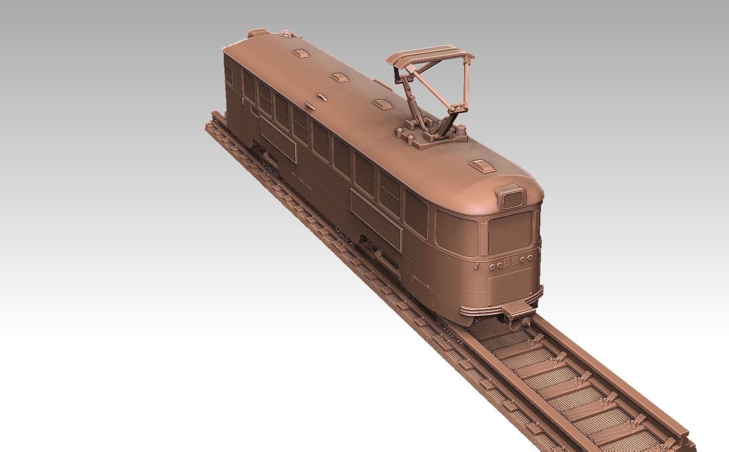 Swedish M29 Tram 3D print model_7