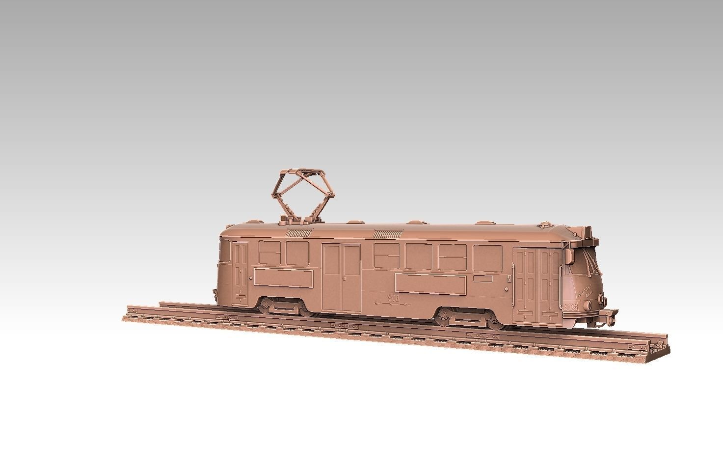 Swedish M29 Tram 3D print model_9