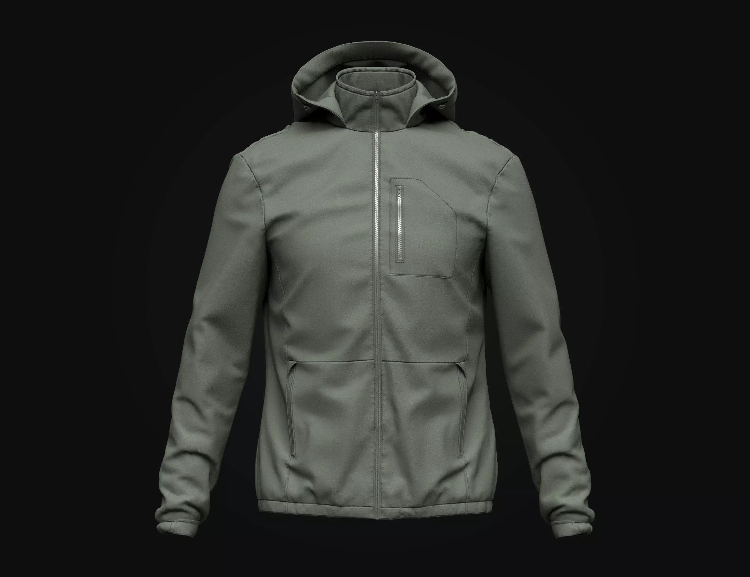 Mens WInd Jacket  3D model_0
