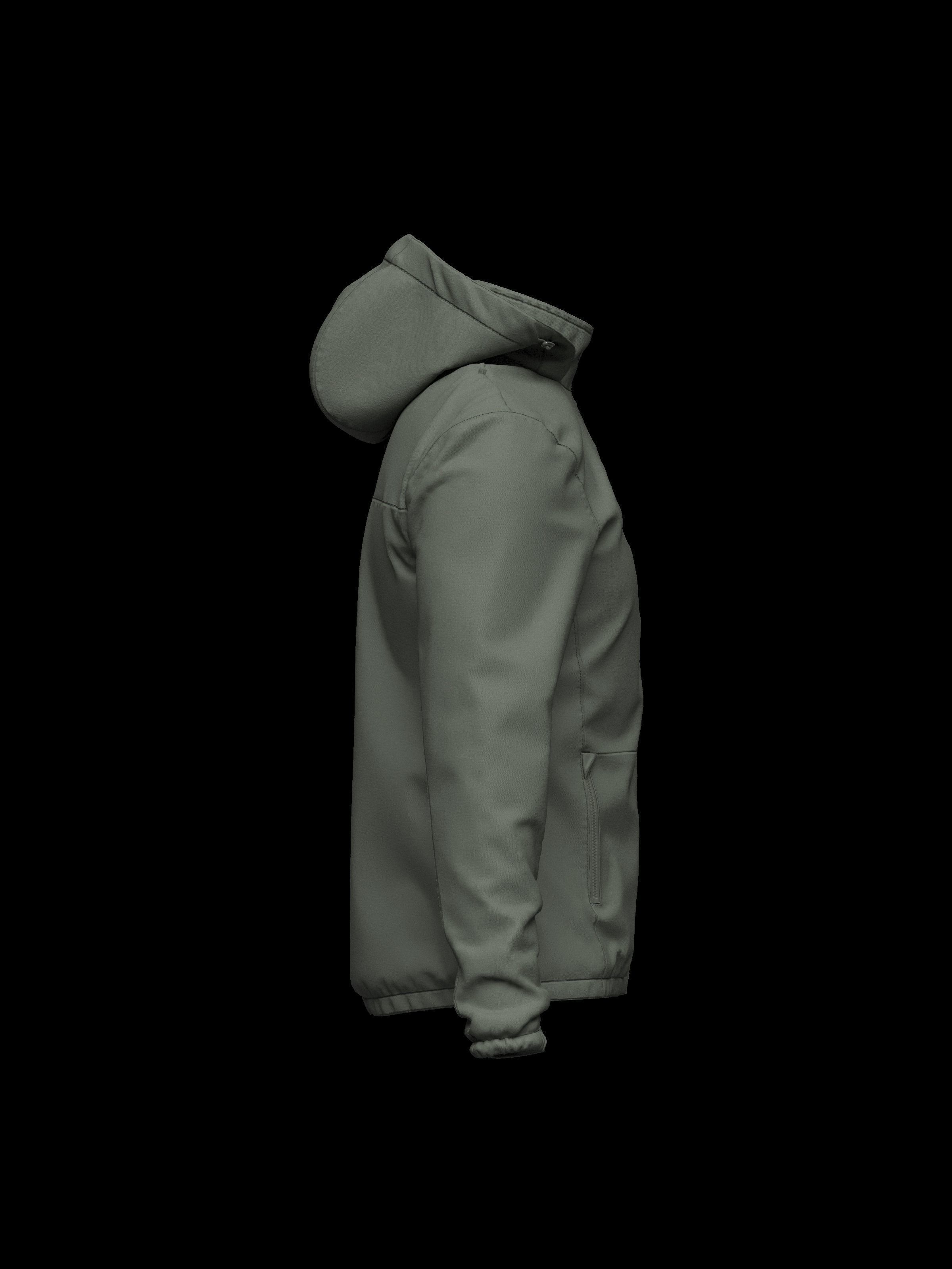 Mens WInd Jacket  3D model_5