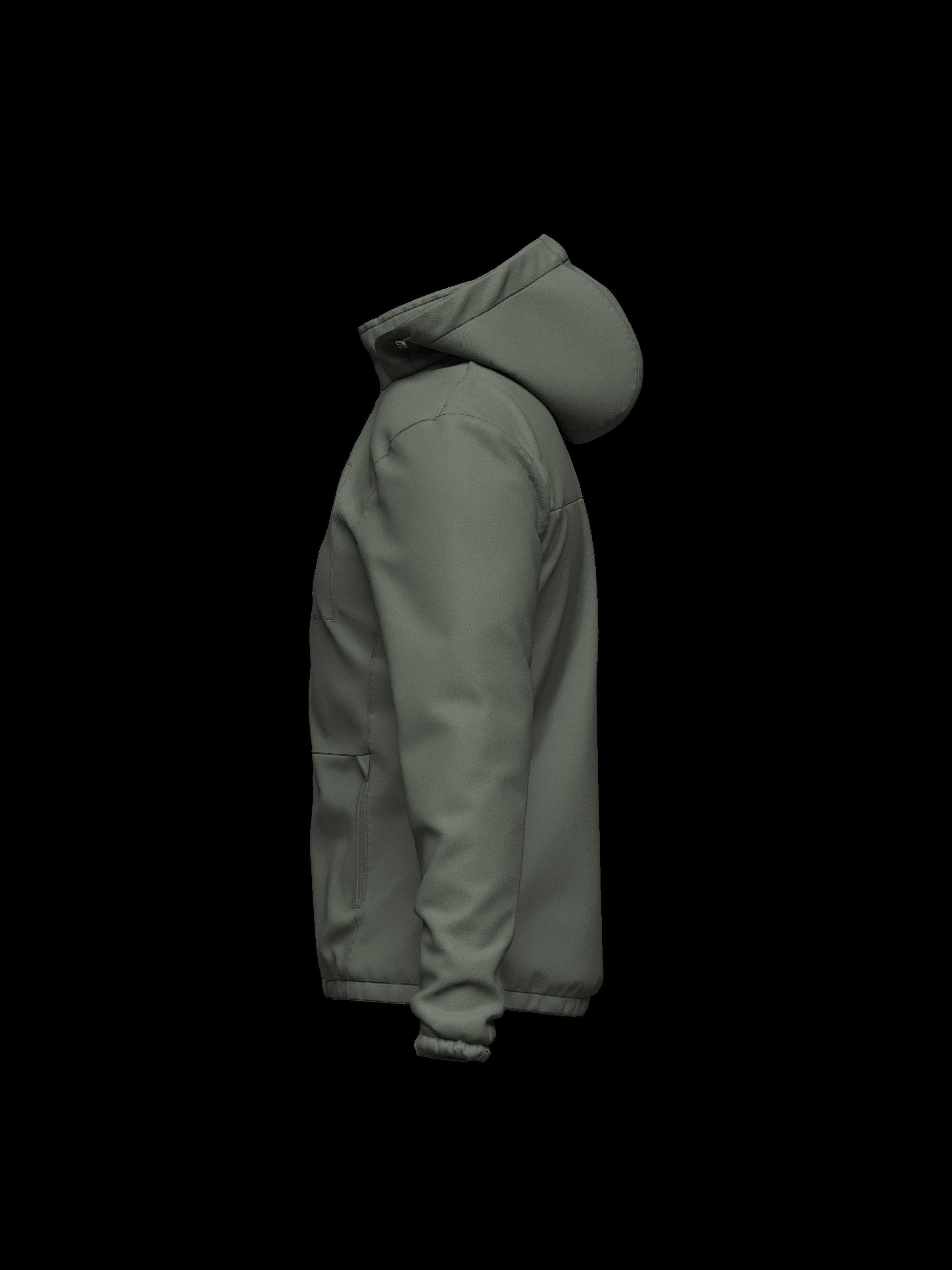 Mens WInd Jacket  3D model_11