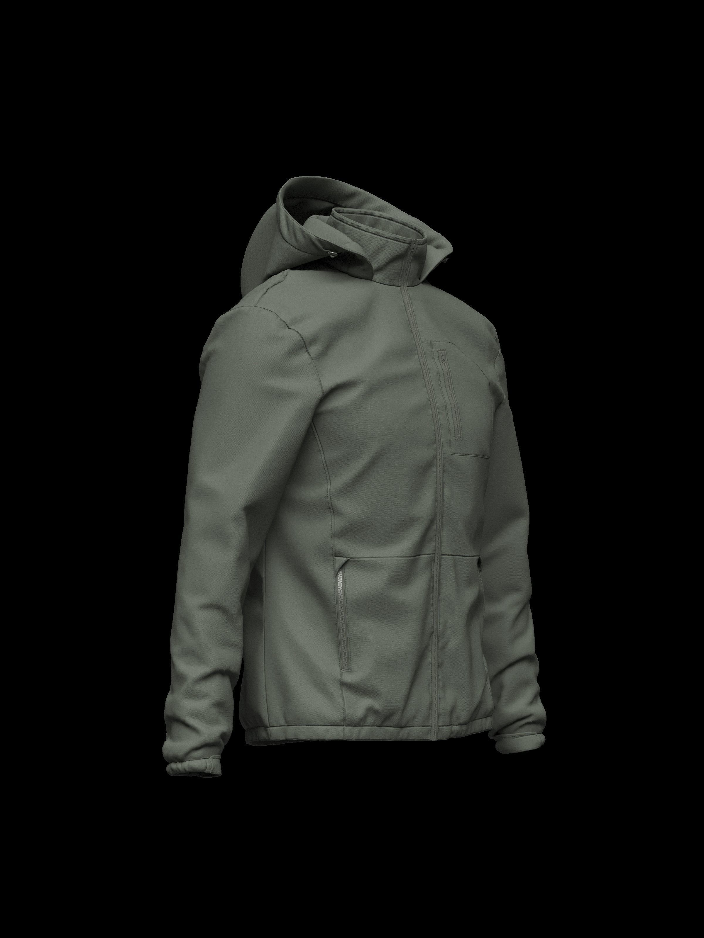 Mens WInd Jacket  3D model_8