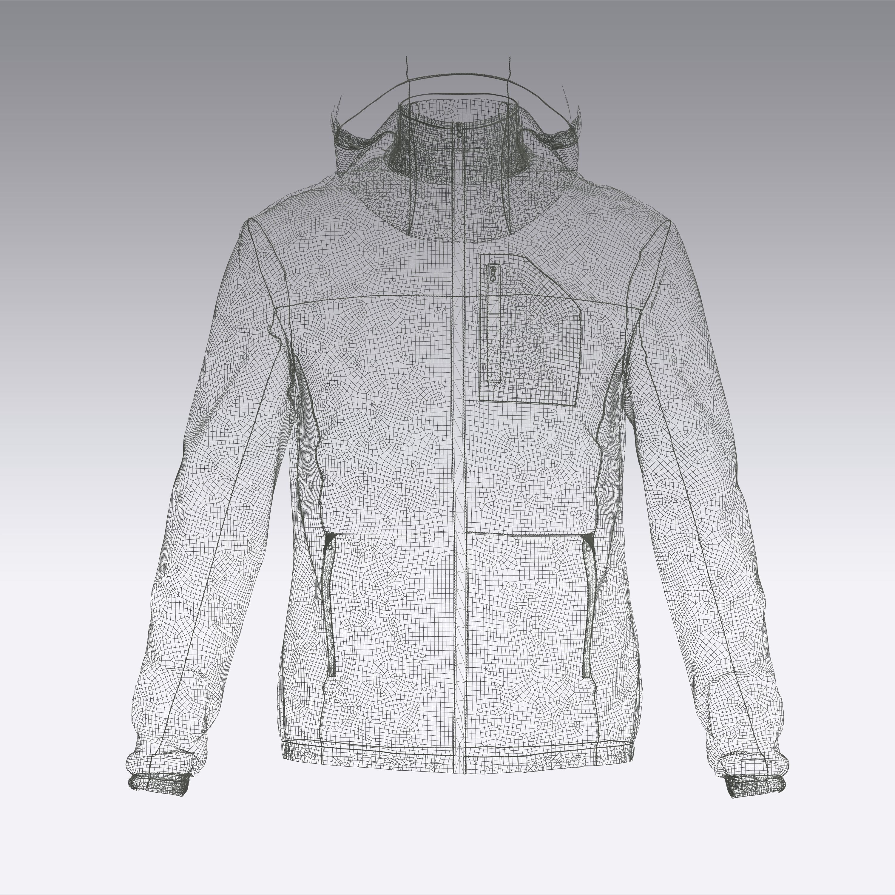 Mens WInd Jacket  3D model_3