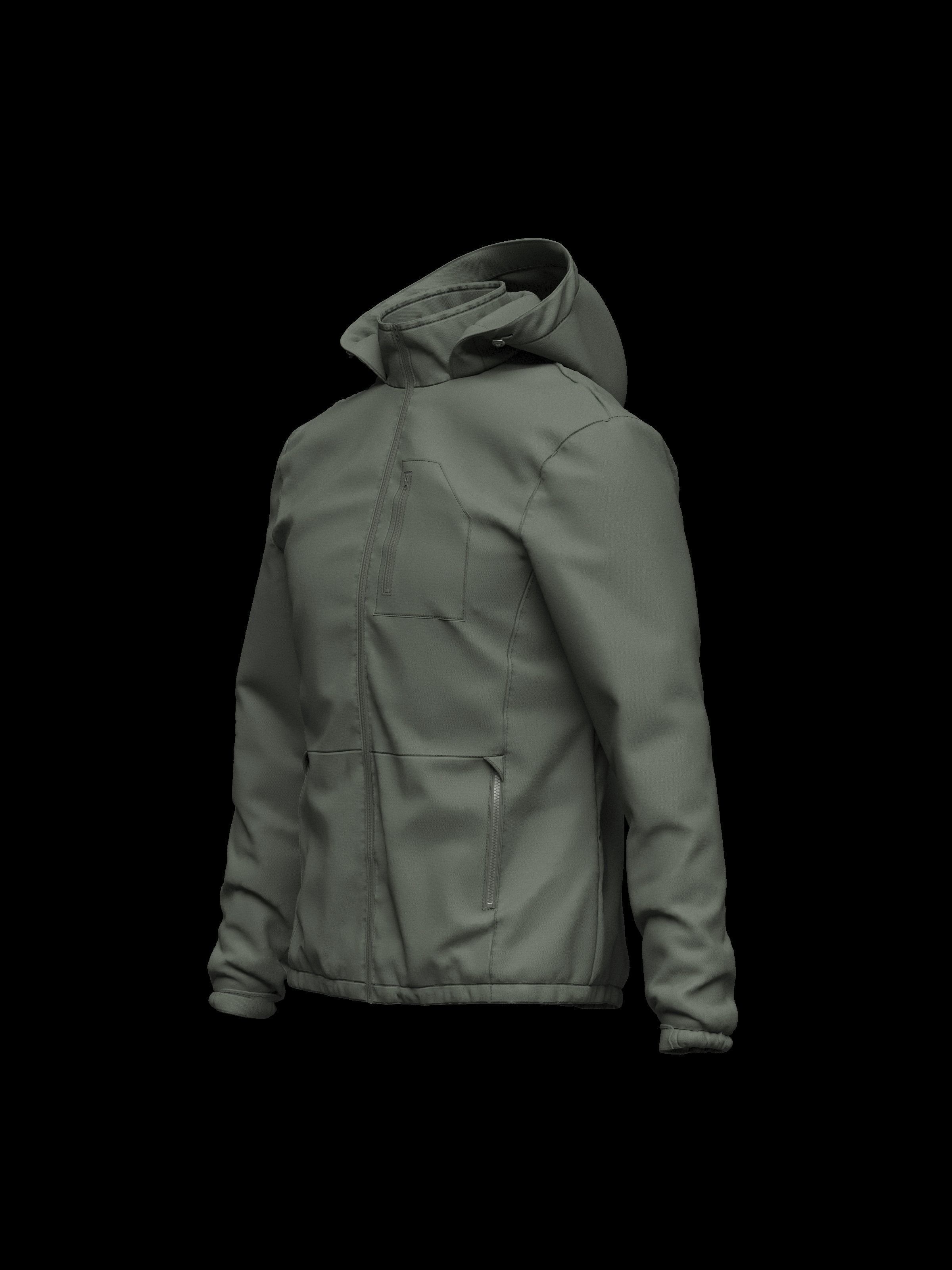 Mens WInd Jacket  3D model_6