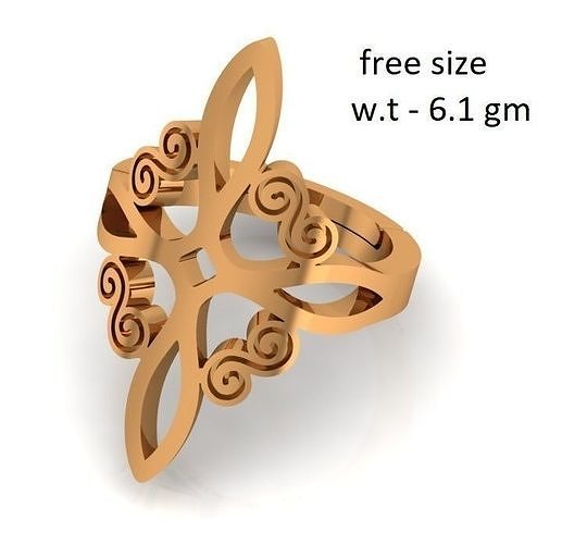 Witch Style Knot Ring Free 3D print model