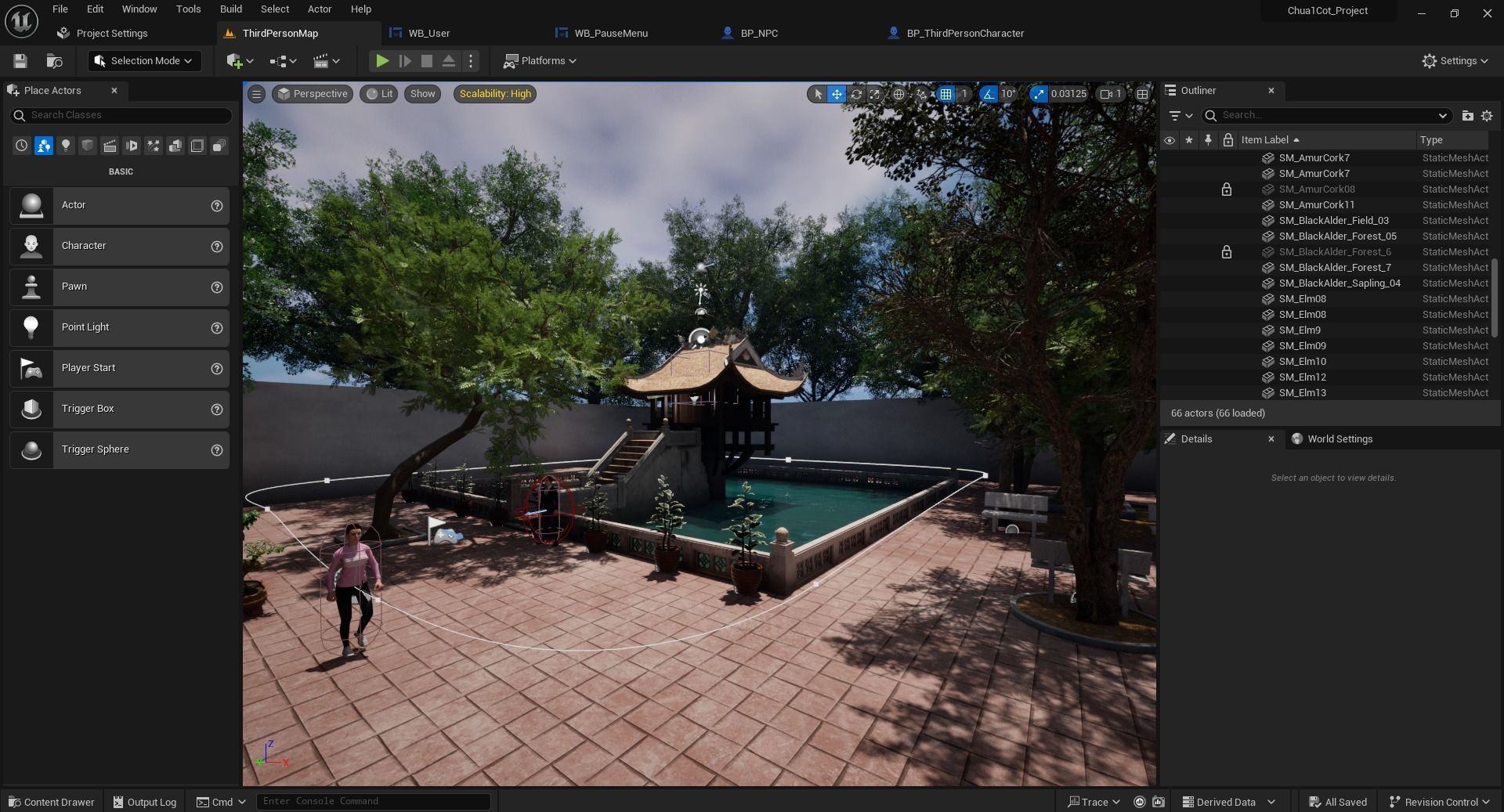 One Pillar Pagoda - 3D Model Chua Mot Cot Low-poly 3D model_7