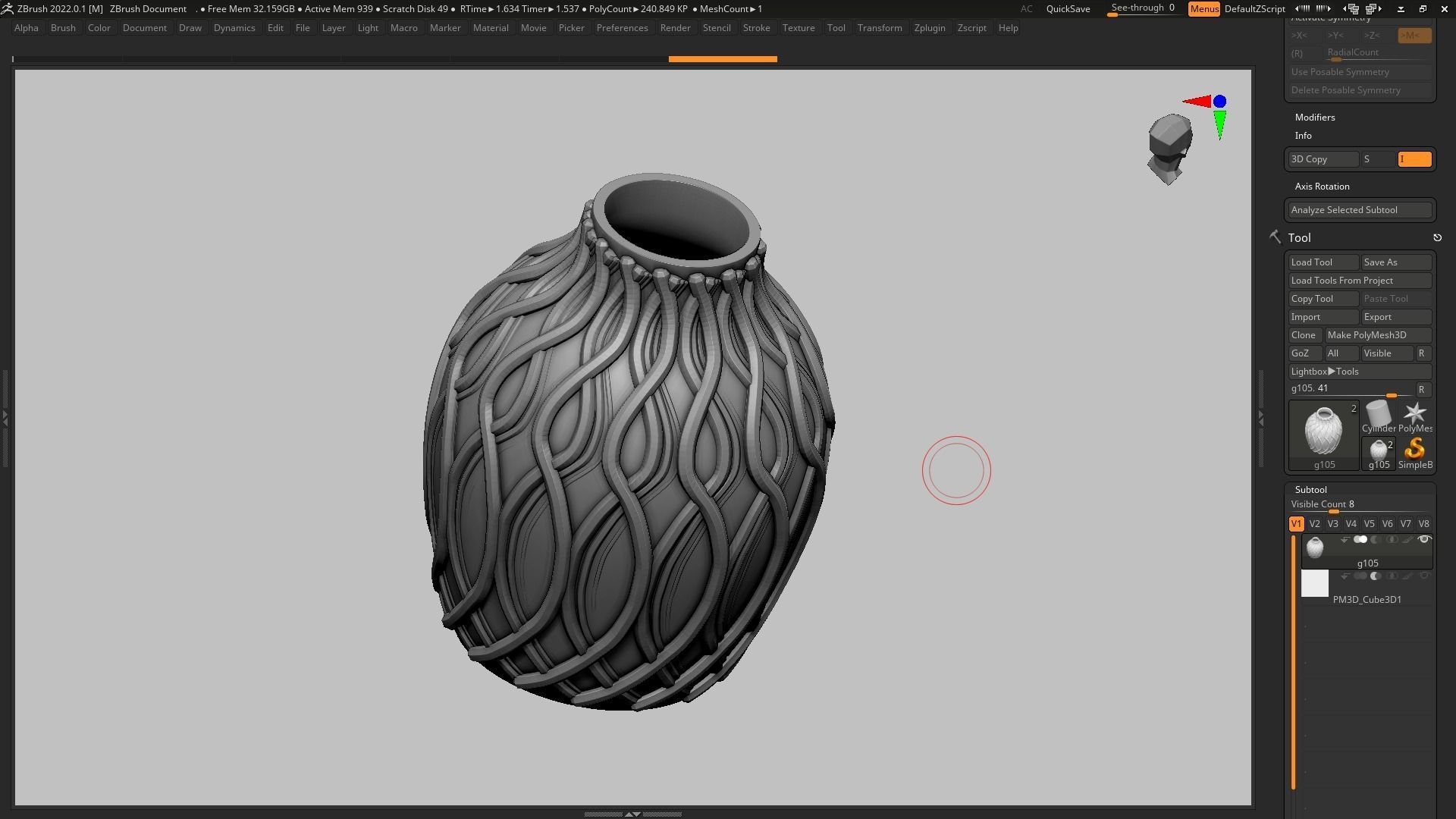 pot g105 3D print model 3D print model_2