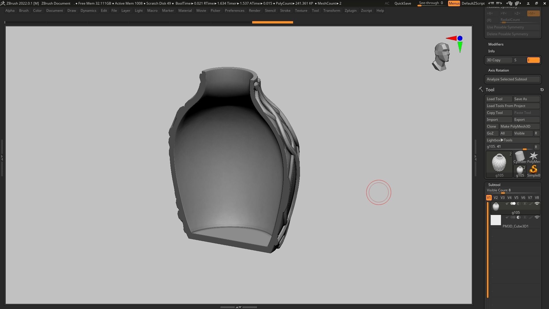pot g105 3D print model 3D print model_11